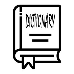 dictionary Line Icon