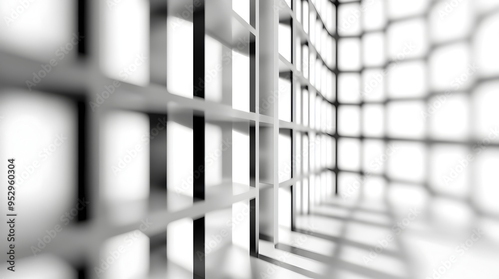 Wall mural intricate wireframe structures of futuristic digital infrastructure
