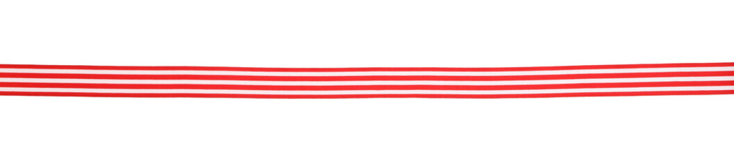 One colorful striped ribbon isolated on white