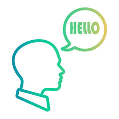 translator Line Gradient Icon