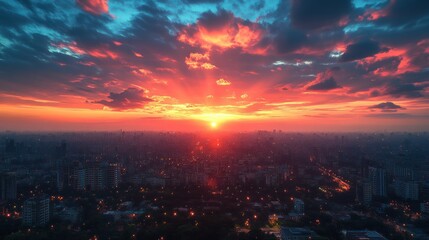 Obraz premium Cityscape Sunset