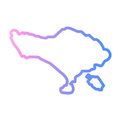 balinese island Line Gradient Icon