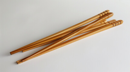 Set of Chopsticks Cut Out on Transparent Background, High-Quality, Ideal for Culinary Graphics