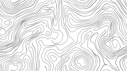 The design features abstract black and white topographic lines, illustration art patterns, and geometric graphic design.