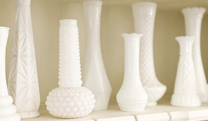 Vintage Milkglass Vase Collection