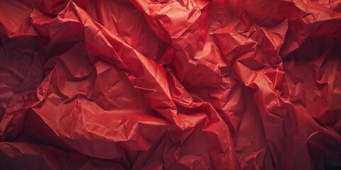 Wrinkled red tissue paper