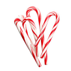 Fototapeta premium Candy cane object isolated on transparent png. 