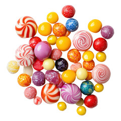 Fototapeta premium Candy object isolated on transparent png.