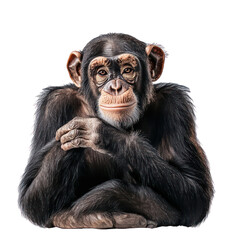 Naklejka premium Chimpanzee object isolated on transparent png.