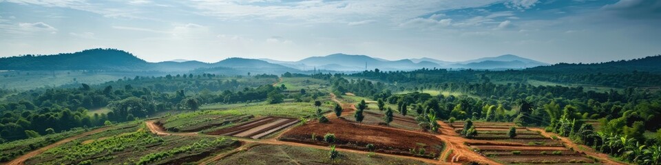 Naklejka premium Recovering Land for Agricultural Use After Mining