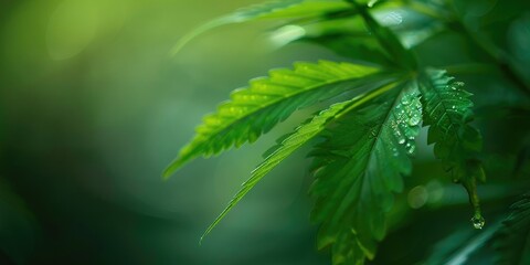 Fototapeta premium Close-up of a Cannabis Leaf