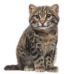  Fishing Cat object  isolated on transparent png.