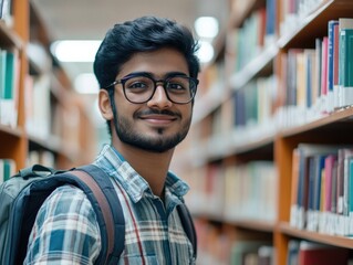 Fototapeta premium Student in Library