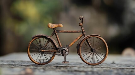 Fototapeta premium pictures of small bicycles become antique and amazing items
