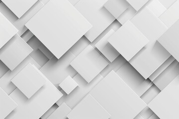 Abstract White Geometric Pattern with Soft Shadows and Subtle Textures