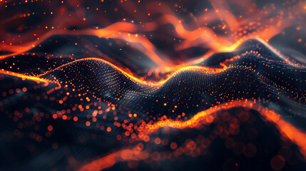 Abstract Digital Background for Technological Processes, Neural Networks, AI, and Science