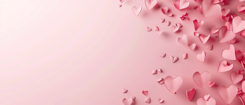 Pink Heart Pattern On A Pink Background