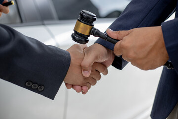 Naklejka premium Car insurance agents provide expert advice, handle claims, ensure comprehensive coverage, and provide personalized services to protect against vehicle-related risks.