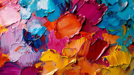 Palette knife textured painting abstract background art detailed texture of brush strokes abstract colorful artwork oi dabs paint. Textured. Illustration