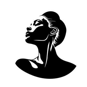 recommend clip art: vector silhouette of a aesthetician