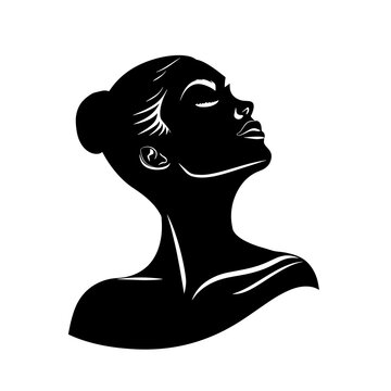 recommend clip art: vector silhouette of a aesthetician