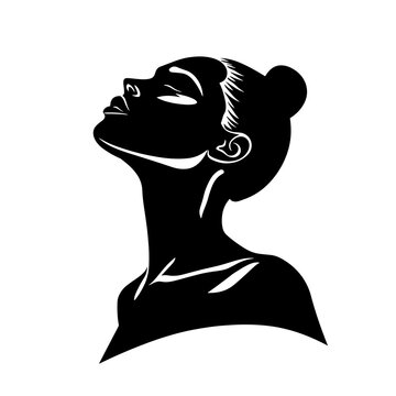 recommend clip art: vector silhouette of a aesthetician