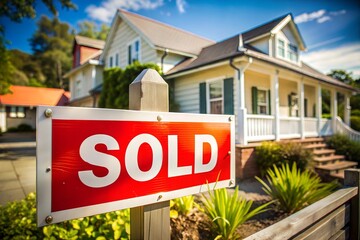 house with “Sold” sign