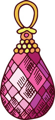 Precious gemstone jewelry. Pendant color line icon
