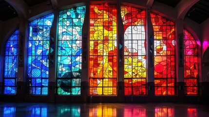 colourful stained glass wallpaper