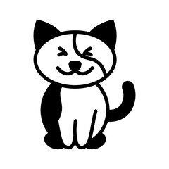 Cute Cat Solid Black