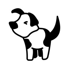 Cute Dog Solid Black