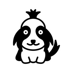 Cute Dog Solid Black