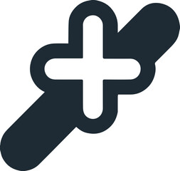 Obraz premium 플러스 아이콘, 추가, 의료, 보건, 긍정의 상징, 확장, 증가