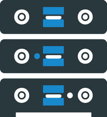 서버와 데이터 저장을 상징하는 아이콘 이미지