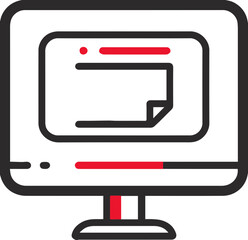 컴퓨터 화면 아이콘, 디지털 작업, IT, 기술 관련 이미지