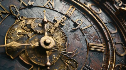 Naklejka premium clock pattern wallpaper