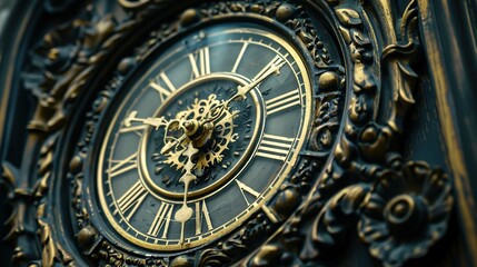 Obraz premium old clock pattern wallpaper