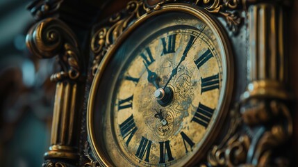 Obraz premium old clock pattern wallpaper