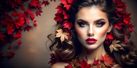 Fototapeta premium portrait of a woman with red hair