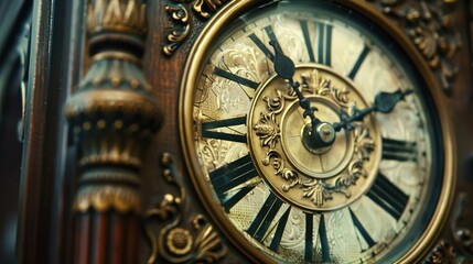 Fototapeta premium old clock pattern wallpaper