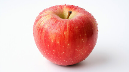 An apple on a white background,