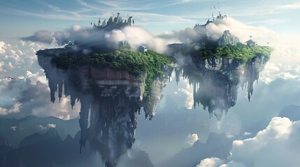 floating island wallpaper