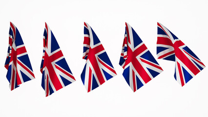 national flag background image, wind blowing flags,3d rendering, Flag of United Kingdom