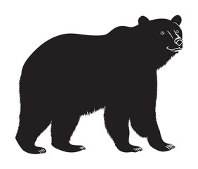 silhouette of bear vector illustration. polar bear vector