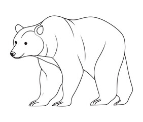 silhouette of bear vector illustration. polar bear vector