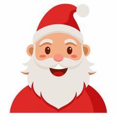 Christmas Santa smiling vector art illustration