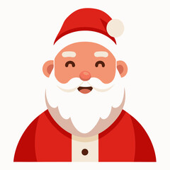 Christmas Santa smiling vector art illustration