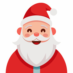 Christmas Santa smiling vector art illustration