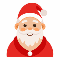 Christmas Santa smiling vector art illustration