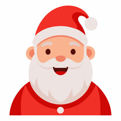 Christmas Santa smiling vector art illustration